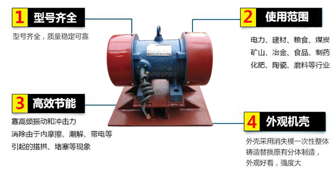 lzf倉壁振動器：1，型號齊全：型號齊全，質量穩定可靠。2，適用范圍：電力，建材，糧食，煤炭，礦山，冶金，食品，制藥，化肥，陶瓷，磨料等行業。3，高效：靠高頻振動和沖擊力消除由于內摩擦，潮解，帶電等引起的塔供，堵塞等現象。4，外觀機殼：外殼采用消失模一次性整體鑄造替換原有分體制造，外觀好看，強度大。